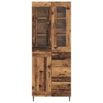 vidaXL Haut Armoire 2 Pièces Bois Ancien Bois Aggloméré et Verre