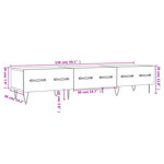 vidaXL Meuble TV blanc brillant 150x36x30 cm bois d'ingénierie