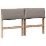 vidaXL Tête de lit capitonnée Taupe 160 cm Pin massif