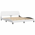 vidaXL Cadre de lit sans matelas Zadar blanc 180x200 cm similicuir