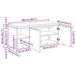 vidaXL Banc d'entrée avec coussin Uni Bois ancien 100 x 38 x 46 cm
