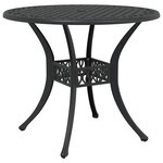 vidaXL Ensemble de salle à manger pour jardin 5 Pièces Noir Aluminium