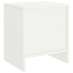 vidaXL Table de chevet Blanc 35x30x40 cm Bois de pin massif