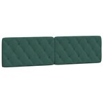 vidaXL Lit avec matelas vert foncé 200x200 cm velours