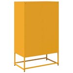 vidaXL Buffet haut jaune moutarde 68x39x111 5 cm acier