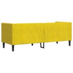 vidaXL Canapé Chesterfield avec traversins 3 places jaune velours
