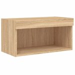 vidaXL Unités murales TV avec LED 8 Pièces chêne sonoma bois d'ingénierie