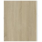 vidaXL Armoire d'évier et lavabo intégré Blanc/chêne sonoma Aggloméré