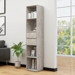 vidaXL Bibliothèque Gris béton 36x30x171 cm Bois d'ingénierie
