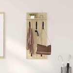 vidaXL Porte-manteau mural avec étagère Chêne sonoma 90 x 40 x 10 cm