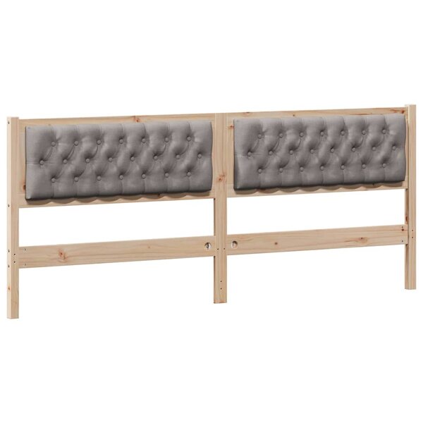 vidaXL Tête de lit Autre Marron et taupe 200 cm Bois massif en pin