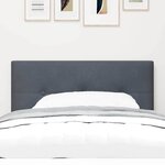Tête de lit LED vidaXL capitonnée en boutons gris foncé 80 cm en velours