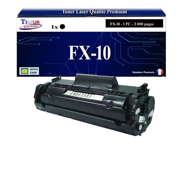 T3AZUR -Toner compatible avec Canon FX10 (0263B002) pour Canon MF4370DN  MF4380DN  MF4660PL  MF4690PL  PCD440  PCD450