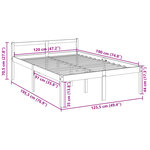vidaXL Lit pour personne âgée 120x190 cm petit double bois massif pin