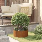vidaXL Cache-pot de jardin Marron 40 x 40 x 20 cm Acier cuivré
