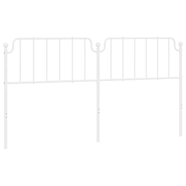 vidaXL Tête de lit métal blanc 193 cm