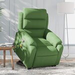 vidaXL Fauteuil de massage inclinable Vert clair Velours