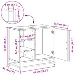 vidaXL Cabinet de salle de bain avec porte Chêne noir 65 x 33 x 60 cm
