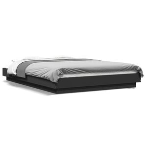 vidaXL Cadre de lit sans matelas noir 120x190 cm