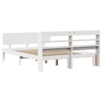 vidaXL Cadre de lit avec tête de lit sans matelas blanc 160x200 cm