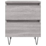vidaXL Table de chevet sonoma gris 40x35x50 cm bois d’ingénierie