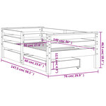vidaXL Cadre de lit enfant avec tiroirs 70x140 cm bois de pin massif