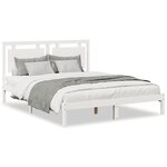 vidaXL Cadre de lit extra long sans matelas 160x210 cm bois massif