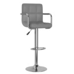 vidaXL Tabourets de bar lot de 2 gris similicuir