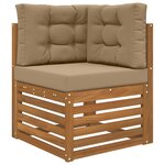 vidaXL Coussin de canapé d'extérieur 3 Pièces Taupe Polyester
