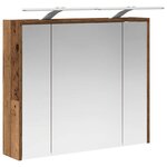 vidaXL Armoire Miroir de Salle de Bain Bois ancien 73 5 x 16 x 62 5 cm
