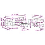 vidaXL Ensemble de canapés d'extérieur 9 pc Naturel et Beige