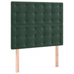 vidaXL Têtes de lit 2 Pièces Vert foncé 90x5x78/88 cm Velours