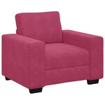 vidaXL Ensemble de canapés 3 Pièces avec coussins Rouge bordeaux Velours