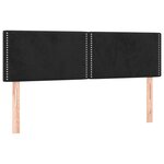 vidaXL Tête de lit à LED Noir 144x5x78/88 cm Velours