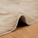vidaXL Tapis en fausse Tafalla Beige Ø 160 cm Polyester