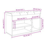 vidaXL Banc à chaussures chêne sonoma 82x32x45 5 cm bois d'ingénierie