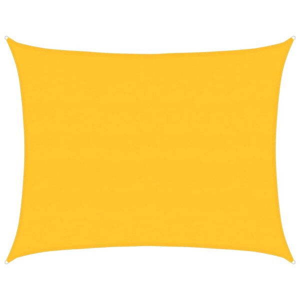 vidaXL Voile d'ombrage 160 g/m² rectangulaire jaune 6x8 m PEHD