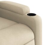 vidaXL Fauteuil inclinable Crème Tissu