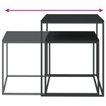 vidaXL Ensemble de table basse 2 Pièces bois d'ingénierie et métal