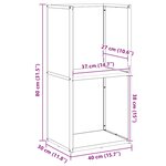 vidaXL Portant de bois chauffage anthracite 40x30x80 cm