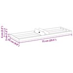vidaXL Tête de remplacement pour niveleur de jardin 75 x 25 x 6 cm