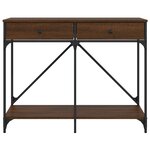 vidaXL Table console chêne marron 100x39x78 5 cm bois d'ingénierie