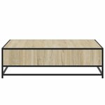 vidaXL Table basse chêne sonoma 100x100x30 cm bois d'ingénierie/métal