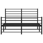 vidaXL Cadre de lit métal sans matelas avec pied de lit noir 120x200cm