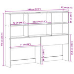 vidaXL Tête de lit avec rangement 140 cm bois massif de pin