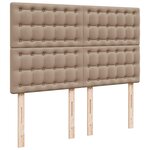 VidaXL Cadre de lit ottoman et matelas cappuccino 140x190cm similicuir