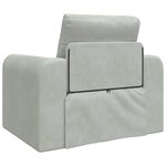 vidaXL Canapé-Lit Gris clair 98 x 71 x 83 cm Velours