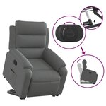 vidaXL Fauteuil inclinable Gris foncé Tissu
