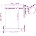 vidaXL Store Roulant Extérieur Orange et blanc 200 x 250 cm tissu