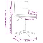 vidaXL Chaises à manger lot de 4 Gris foncé Velours